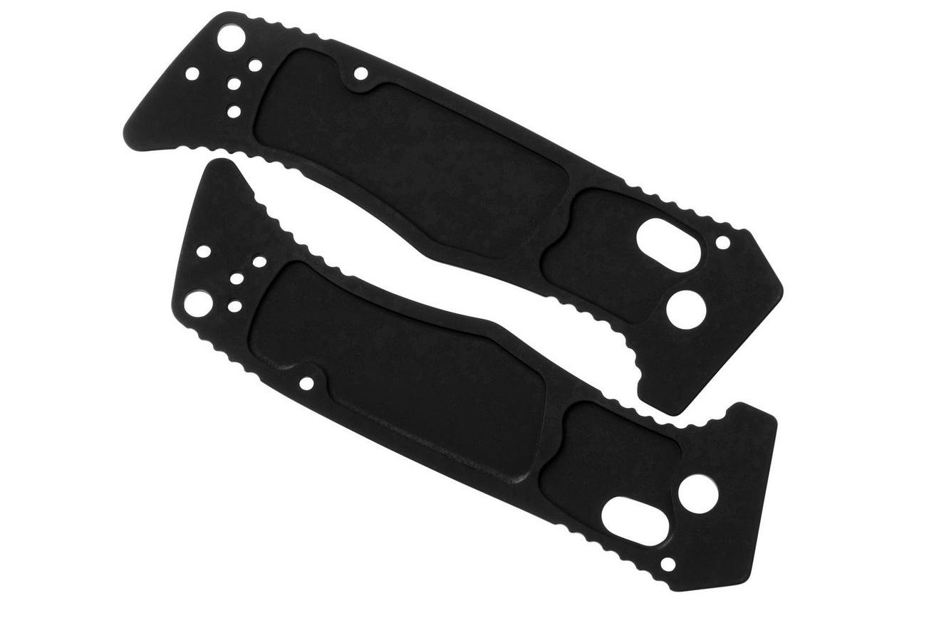 Lex Custom Benchmade Mini Adamas Scales MATH190 Turtle Armor Black Titanium, handgreepschalen