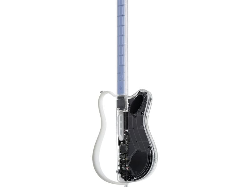 LAVA MUSIC E-Gitarre Genie weiss Sample-basierte saitenlose Smart-Gitarre