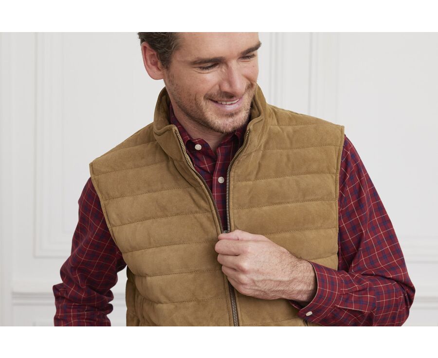 Blouson en cuir sans manches Chamois homme - NIKLAS