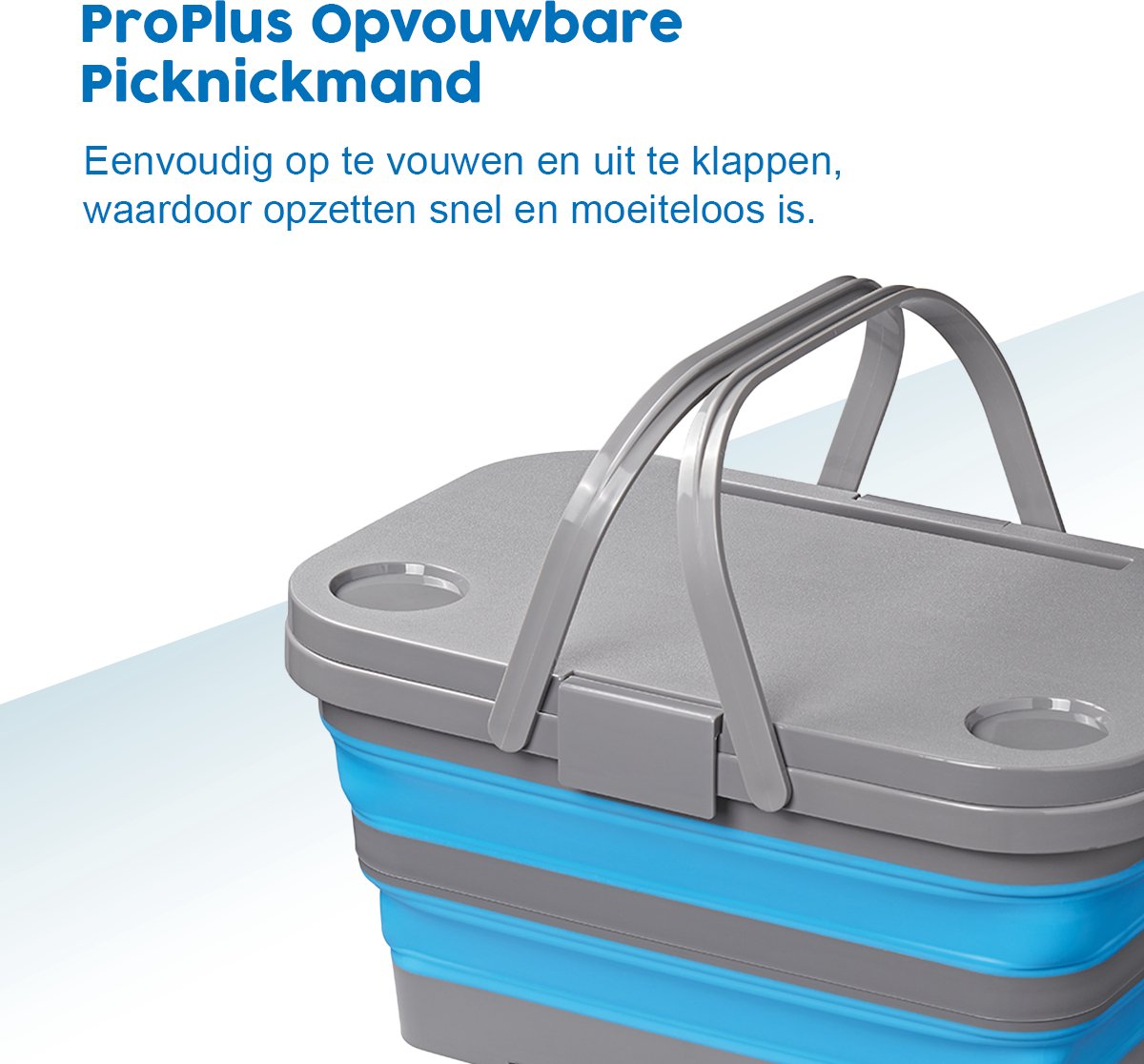 ProPlus 20 liter opvouwbare picknickmand met deksel - Blue
