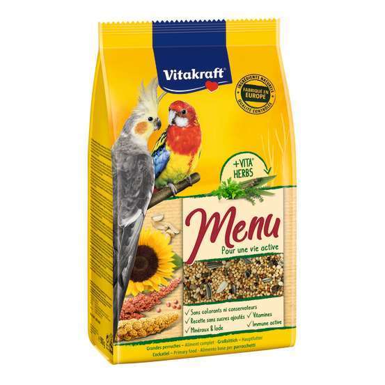Menu complet pour l'alimentation principale des grandes perruches 900g