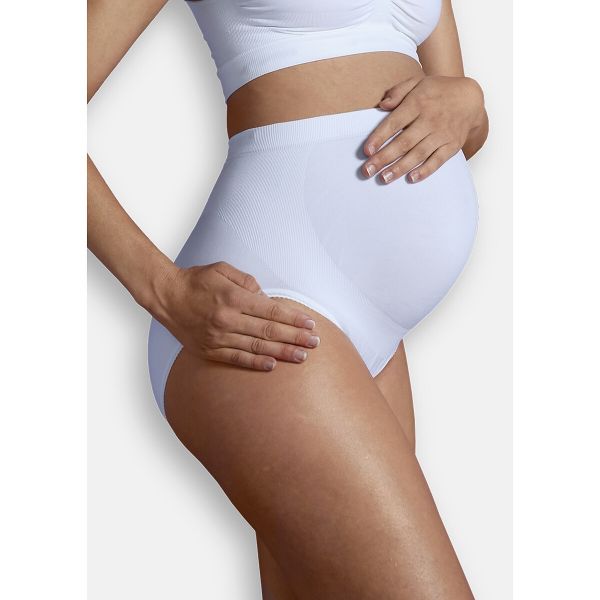 Carriwell Cuecas de Cintura Subida para Grávida Branco S