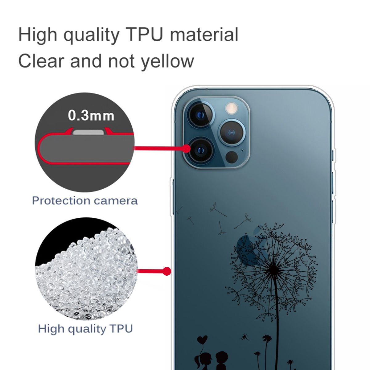 Hülle Handy Schutz für Apple iPhone 13 Pro Case Cover Tasche Etuis Transparent