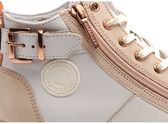 Pataugas boots bottine plates femme palm mixte blanc