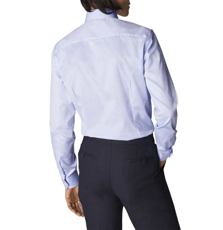 ETON Light Blue Signature Twill Shirt Extra Long Sleeves - Contemporary Fi Lyseblå