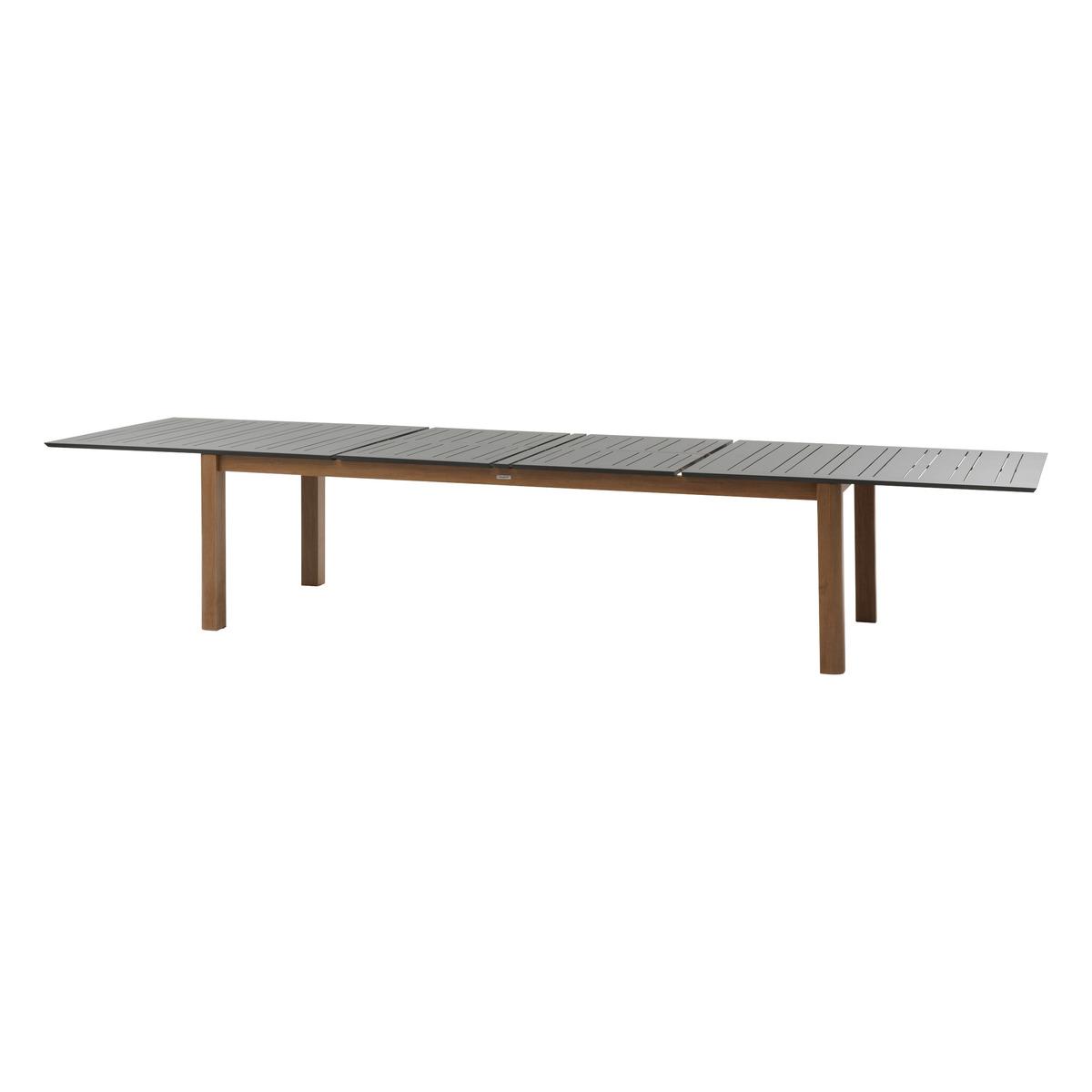 TABLE MICEIRA EXTENSIBLE GRAPHITE HONEY 14 PLACES