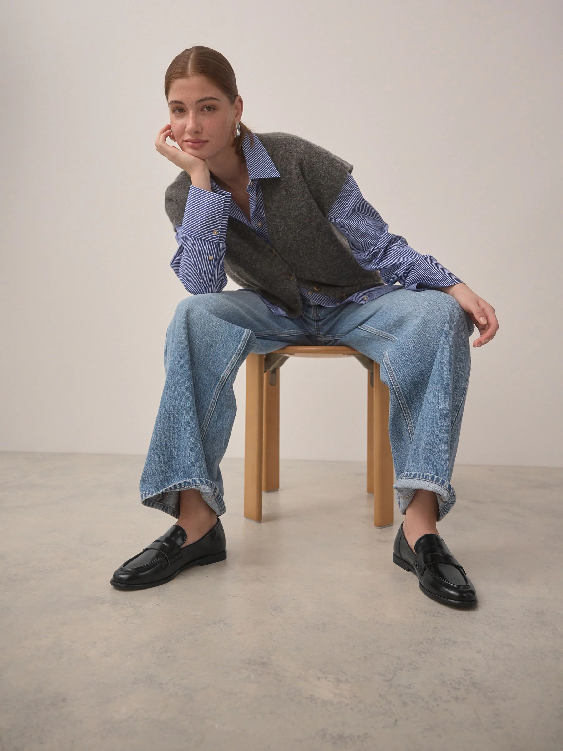 Zwart - Forever Comfort® Penny loafers met ronde neus