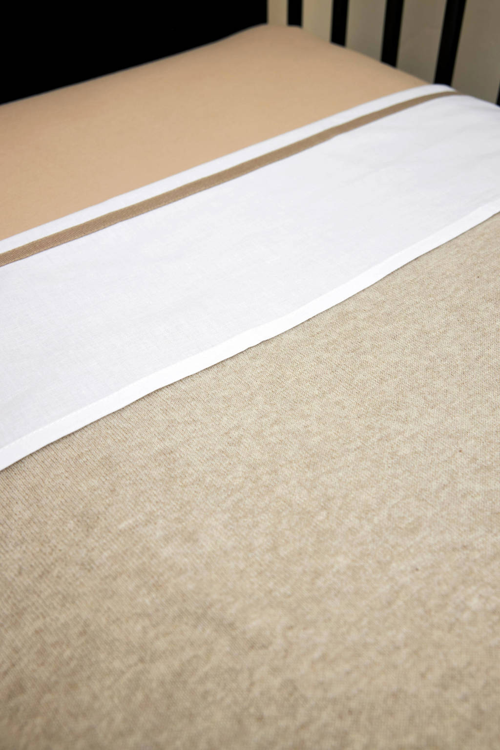 baby wiegdeken Knit Basic 75x100 cm Sand Melange