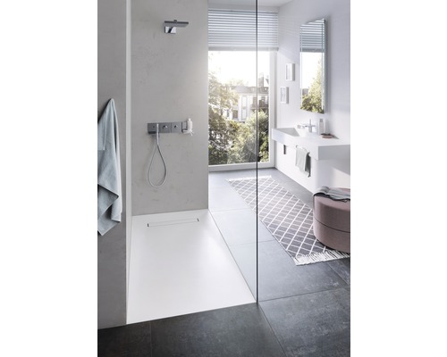 Douche-element op vloerniveau Afvoer 900x900x47 mm horizontaal