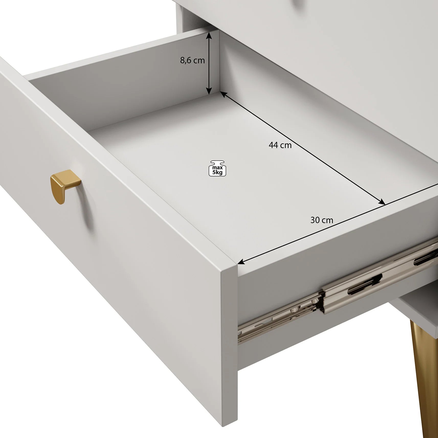 Hidde - Nachtkastje - Beige - 50x36x69 cm