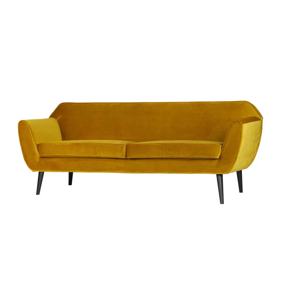 WOOOD Rocco 2-Zits Bank - Velvet - Oker - 75x187x82