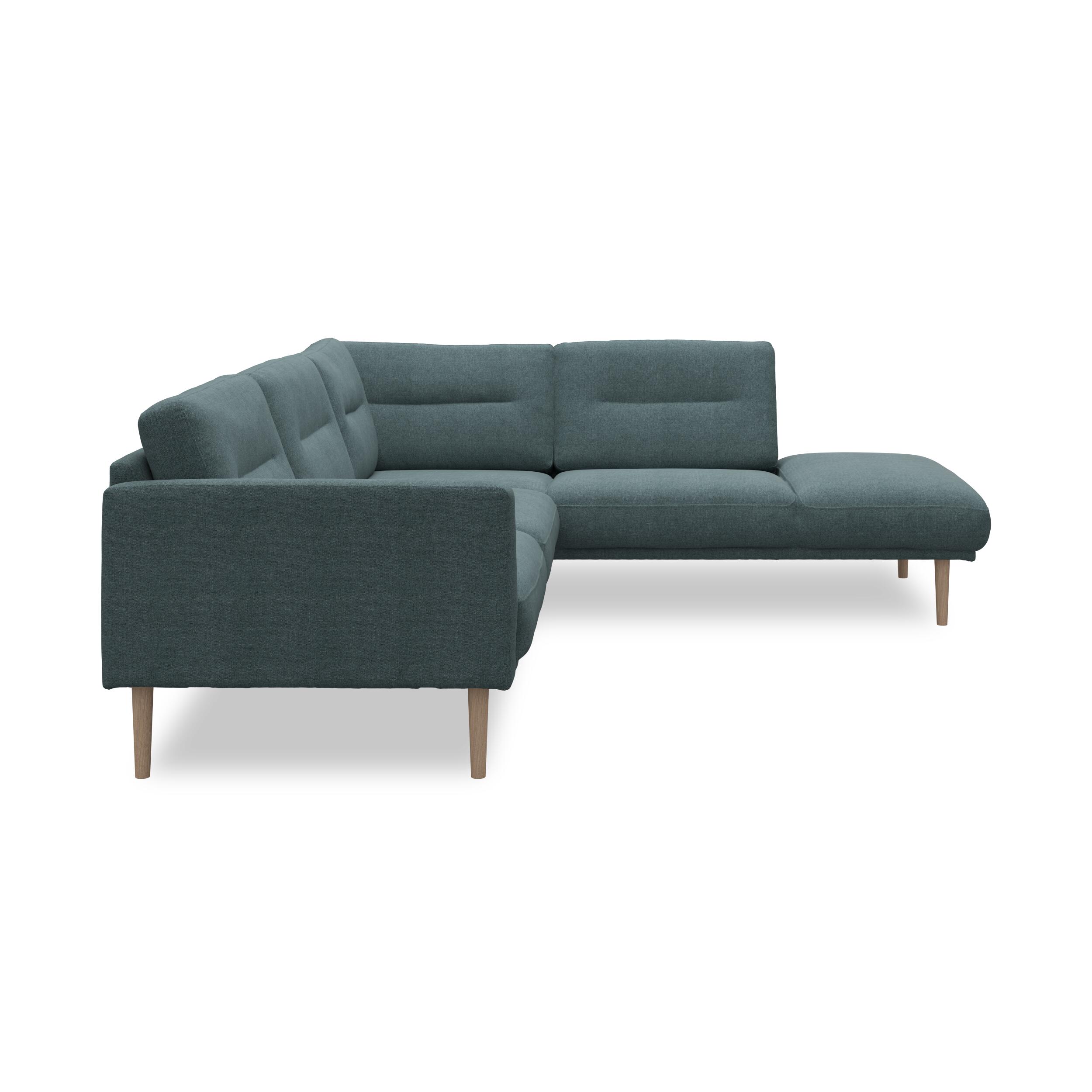 Larvik højrevendt hjørnesofa med pufafslutning