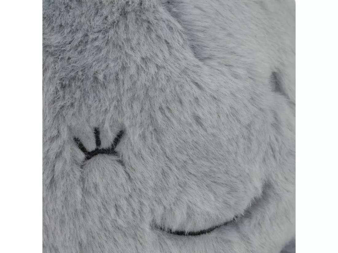 Peluche pieuvre polyester gris 16x22x14 cm