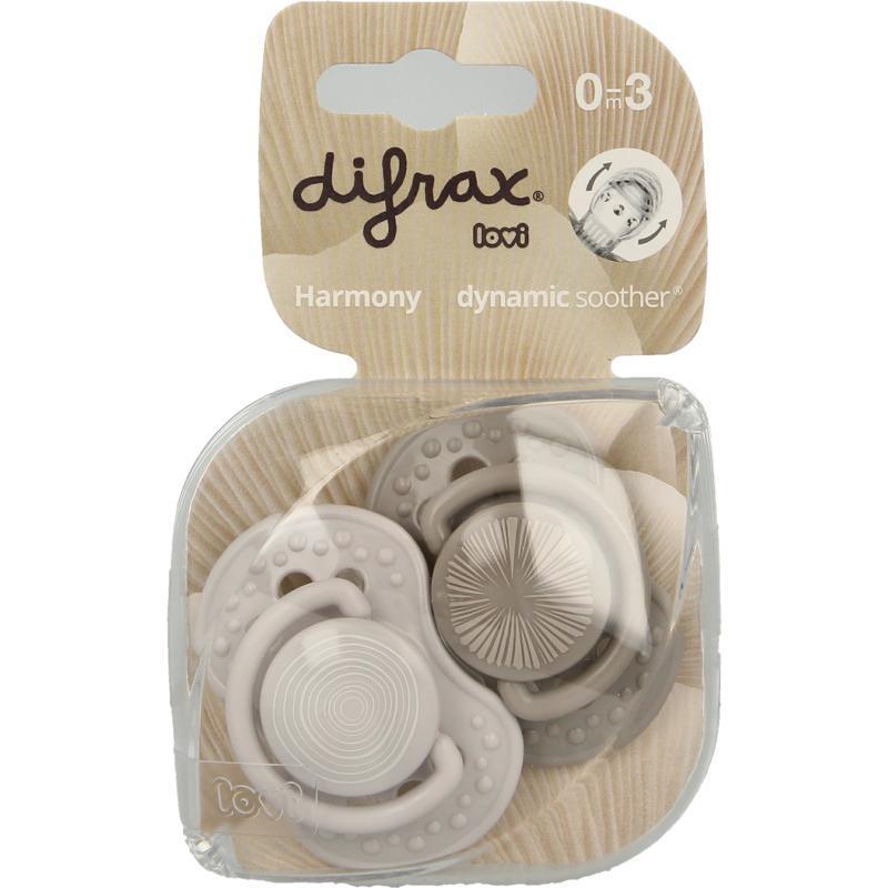 Difrax Lovi Fopspeen Harmony 0-3 Maanden Assorti 1 Stuk