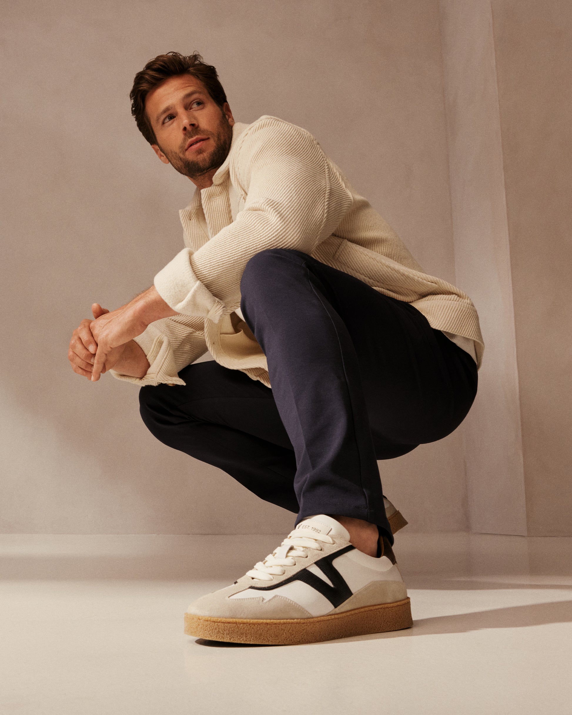 VIA VAI witte heren sneakers Zane Dexter