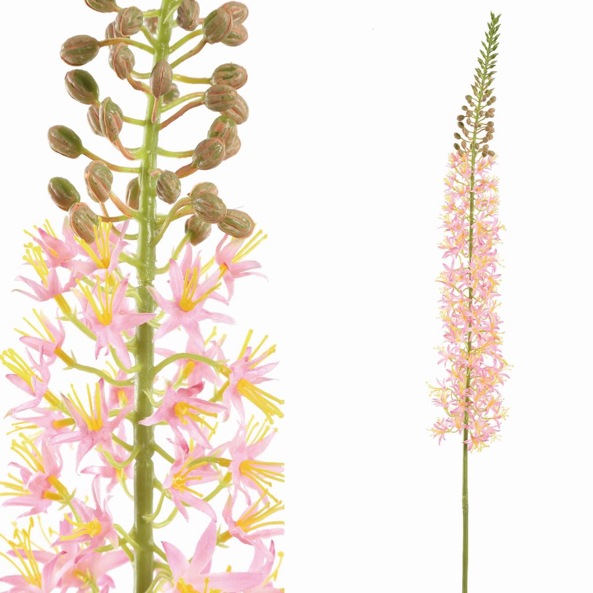 Ptmd branche artificielles eremurus - 119x12x117 cm - plastique - rose