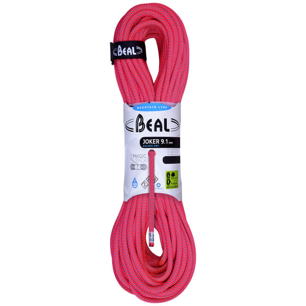 Corde alpinisme BEAL JOKER 9.1MM GD x 50M ORANGE