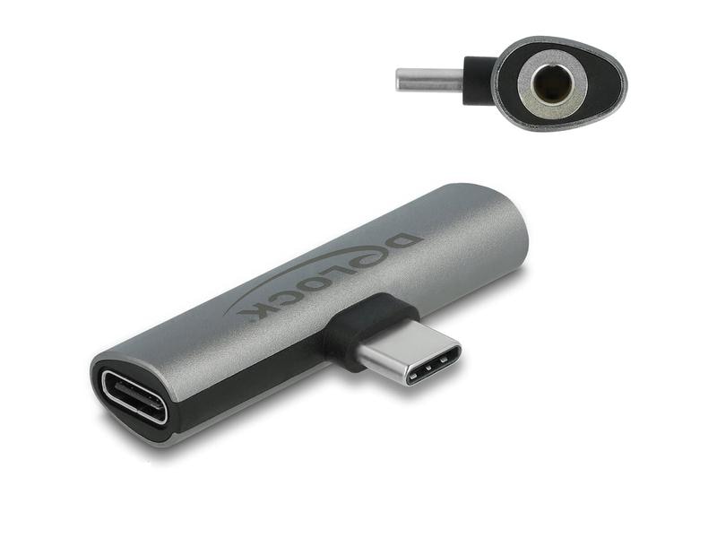 Delock Audio-Adapter USB-C - 3.5 mm Klinke Delock Audio Adapter USB Type-C zu Klinkenbuchse und USB Type-C PD, Grau