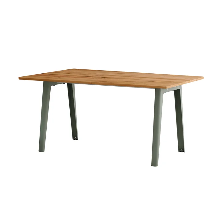 TipToe - NEW MODERN Esstisch 95 x 160 cm, recyceltes Altholz / eucalyptus grey
