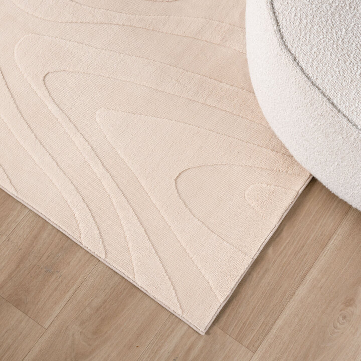 Scandinavisch vloerkleed - Charm Shapes Beige
