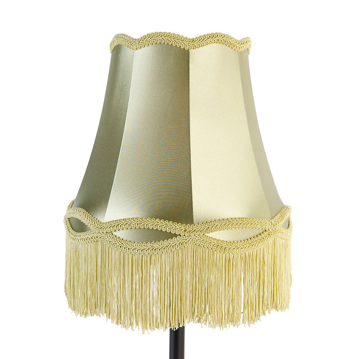 Klassieke tafellamp zwart met granny kap groen 30 cm - Simplo
