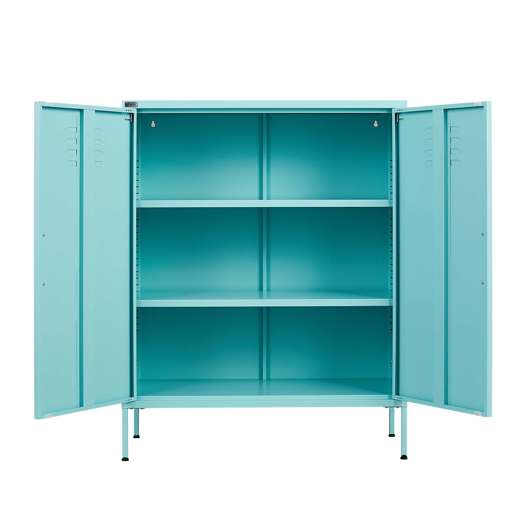 Makika Aktenschrank / Büroschrank 80x35x102cm Industrial Möbel in Hellblau