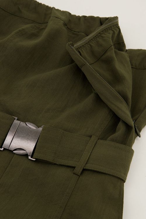 Donkergroene cargo jumpsuit