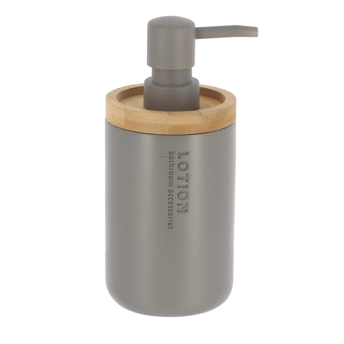 DISTRIBUTEUR A SAVON POLYRESINE 280ML GRIS BAMBOU