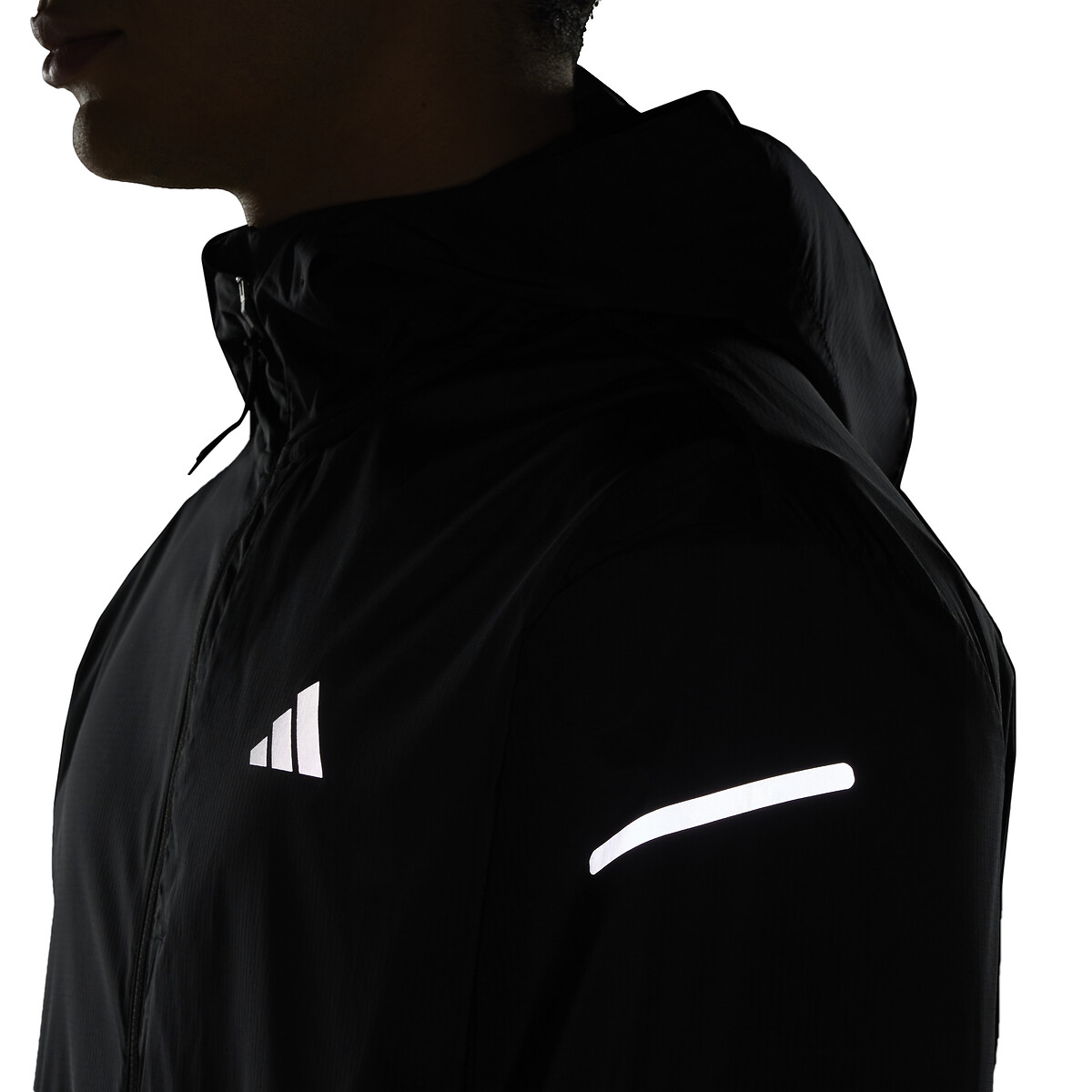 Jaqueta de corrida adidas Performance com logo pequeno