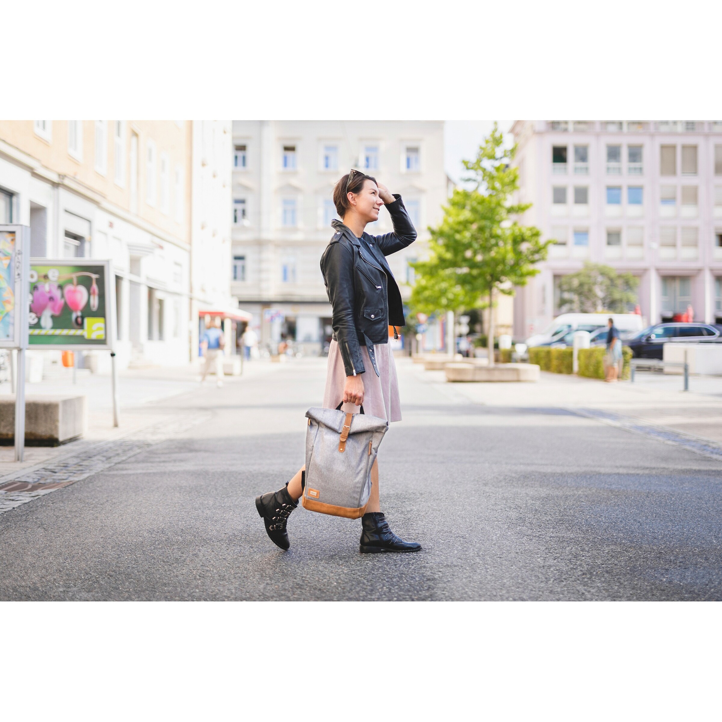 Fillikid Wickelrucksack Berlin grau melange