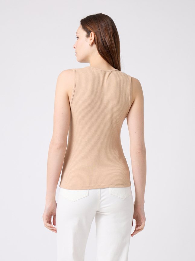 Top col ajouré et strass