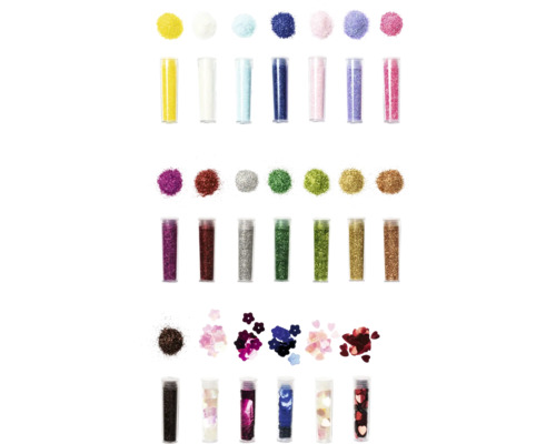 Organische glitter & pailletten set Regenboog L 20 blikjes