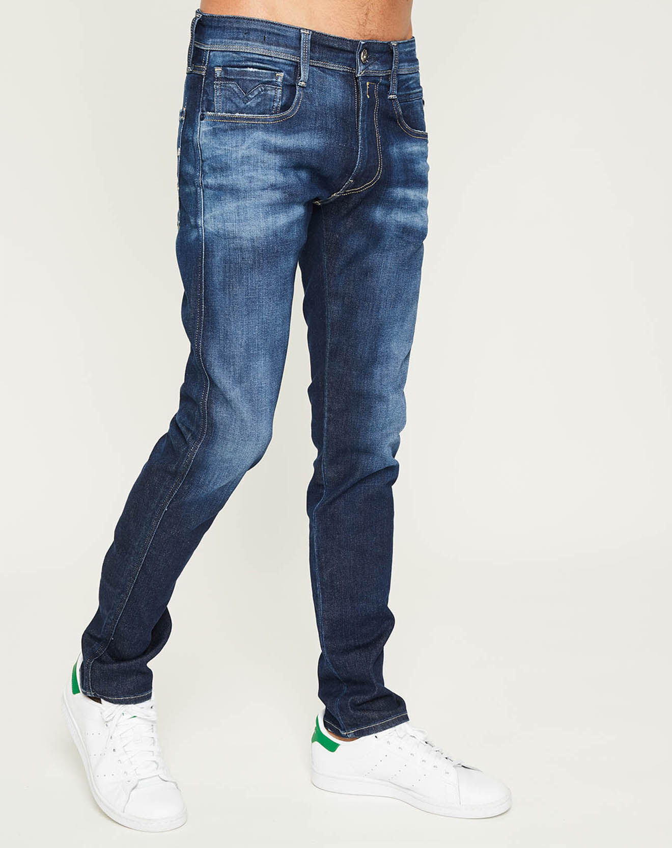 Replay Jean Slim Anbass Ice Blast bleu foncé