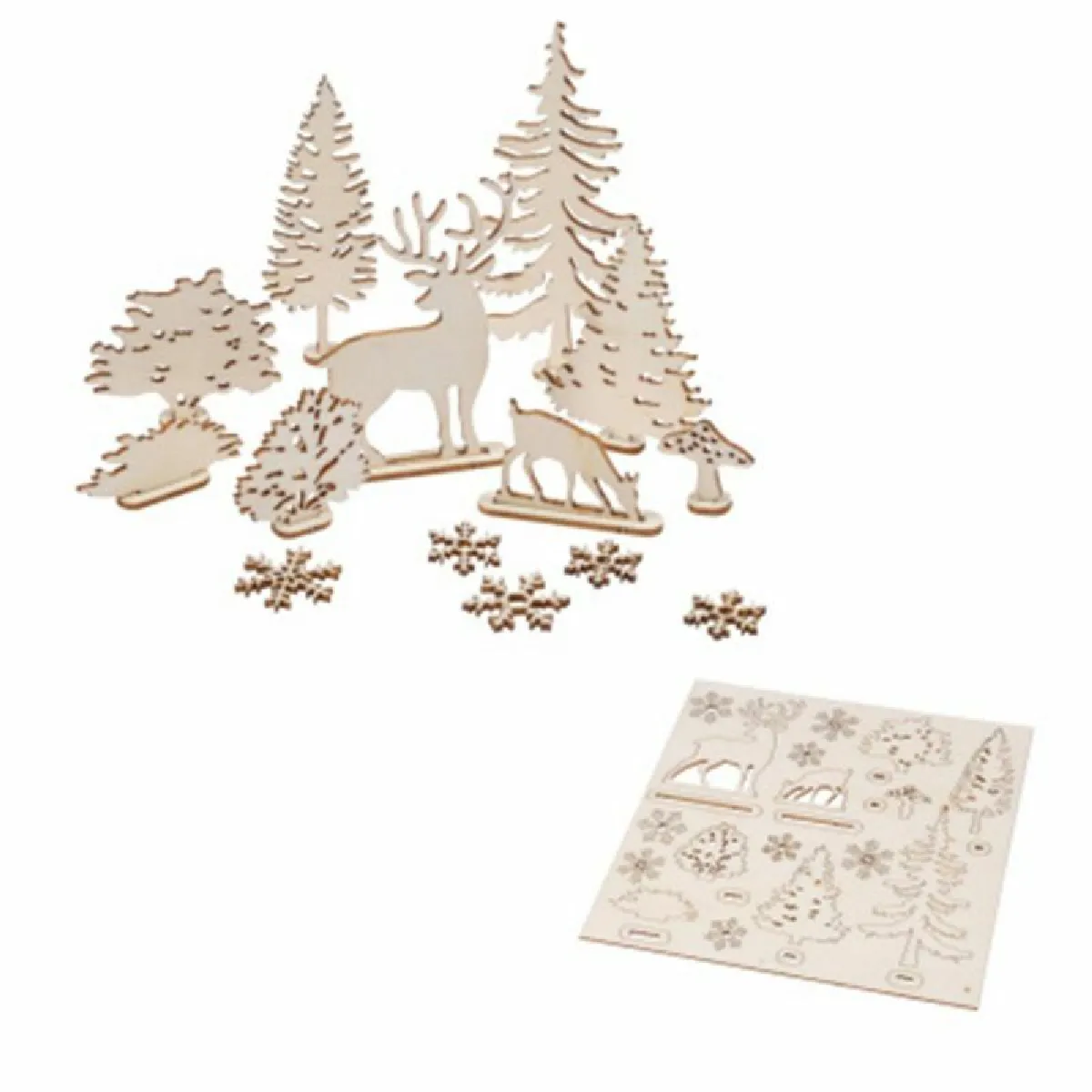 Paris Prix Kit Scènes de Noël 3D - Sapin - 11 cm