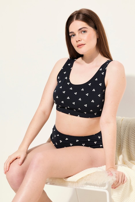 Bustier, Rundhals, ohne Bügel, Biobaumwolle