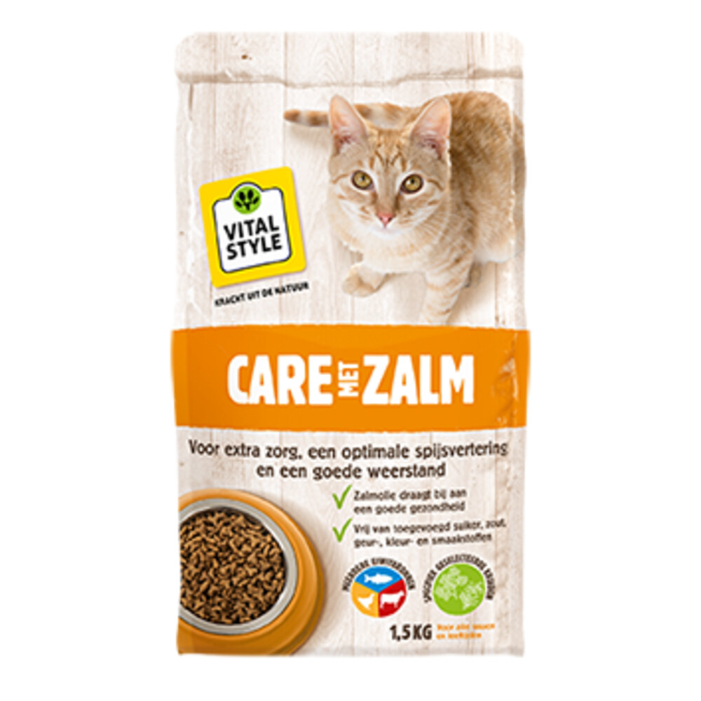 VITALstyle Kattenvoer Care Zalm 1,5 kg