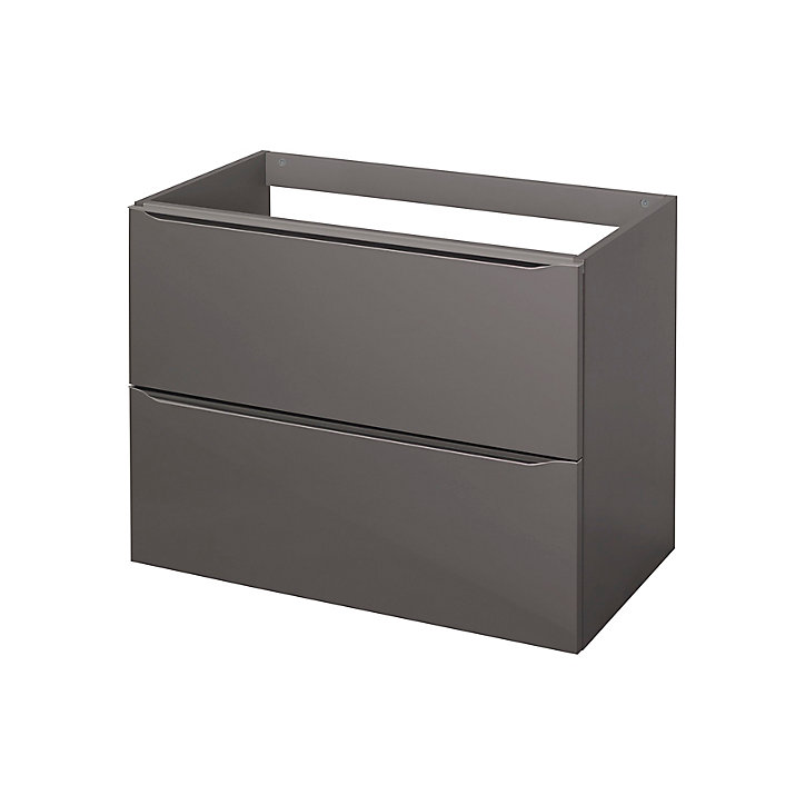 Meuble sous vasque à suspendre GoodHome Imandra gris taupé 80 cm