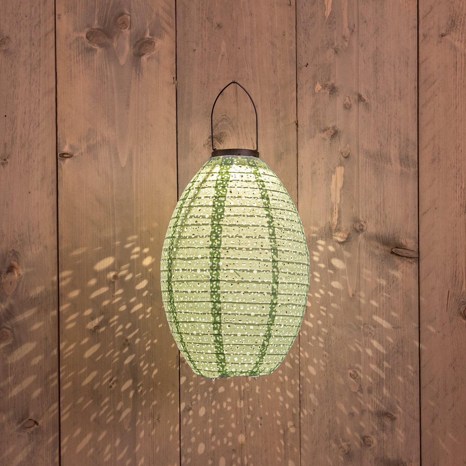 Anna's Collection solar lampion groen D 22 H 32 cm
