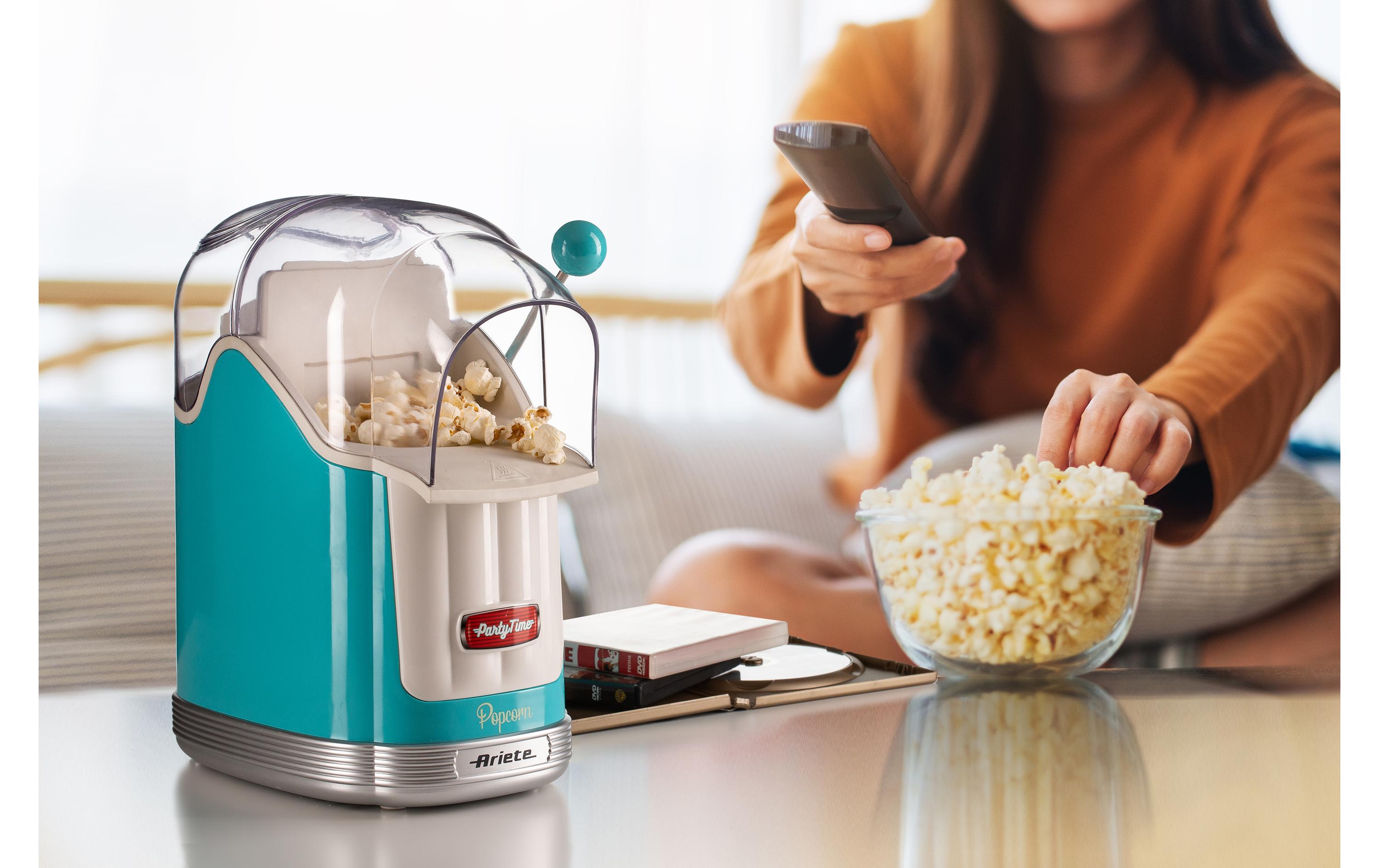 Popcorn Maschine Party Time ARI-2958-BL Blau/WeissPopcornmaschine im Retro-Design