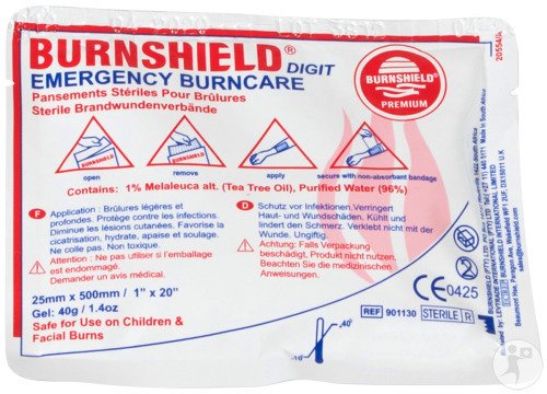 Burnshield Digit Emergency Pansements Stériles Pour Brûlures Visage 2,5x50cm 1 Pièce