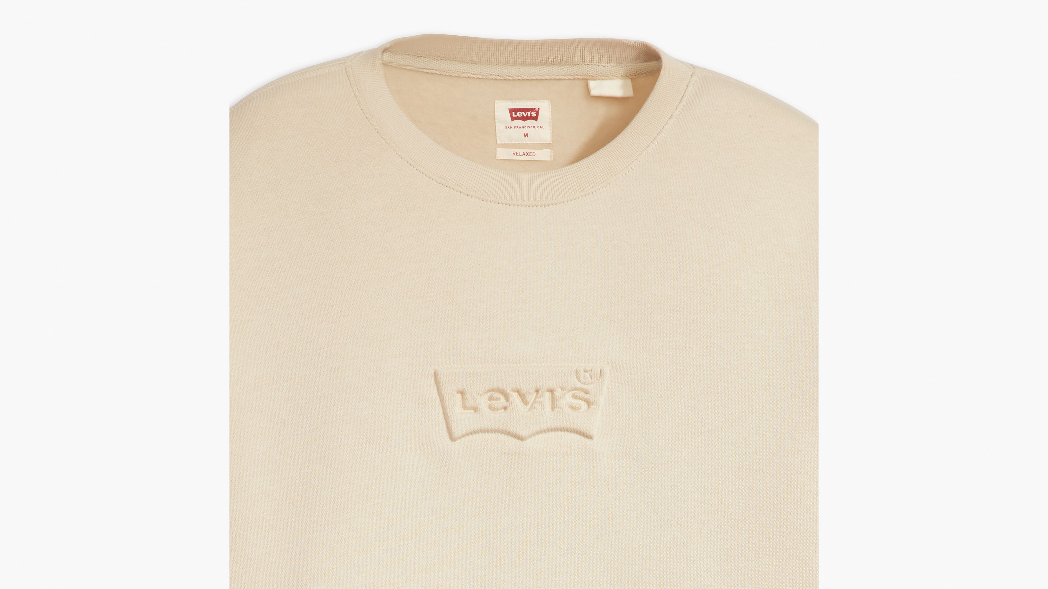Sweat-shirt col rond graphique Relaxed - Batwing Crew Fog - Cream
