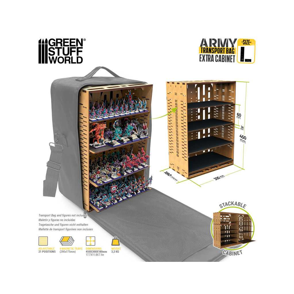 Organisateur supplémentaire pour Grande Mallette de Transport pour Figurines