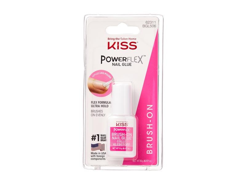 Kiss Kleber PowerFlex Lightning Speed Brush-on Glue 5 g Nagelkleber mit Pinsel Applikator