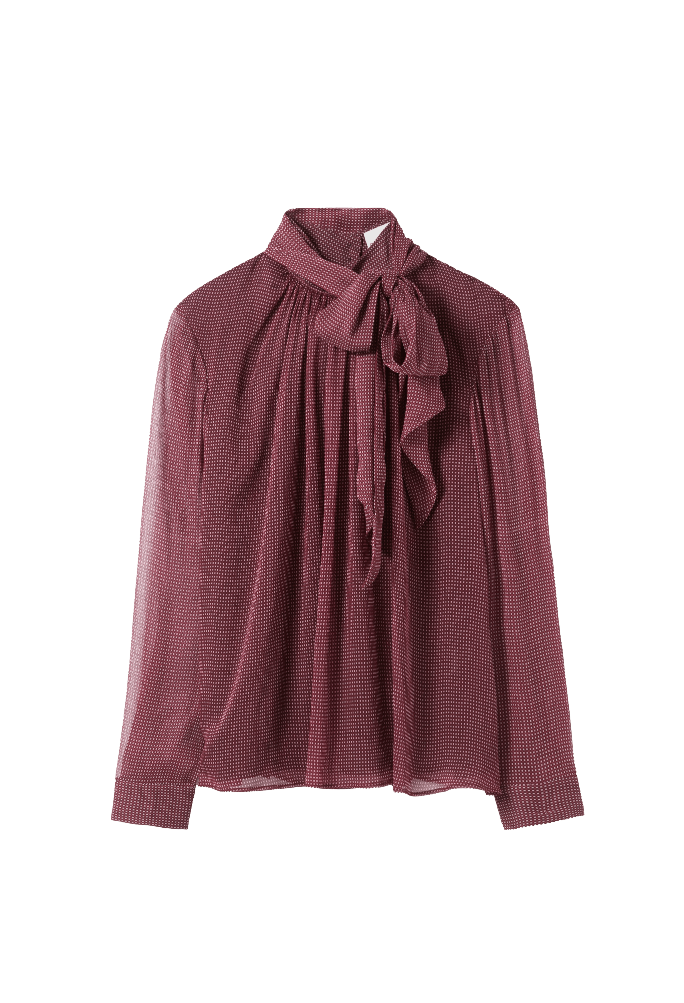 Blouse à col lavallière | Rose