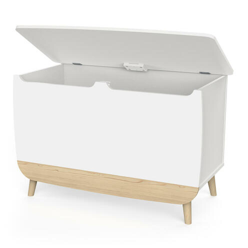 Coffre à jouets avec couvercle FIRMIANA Blanc - CBA Meubles