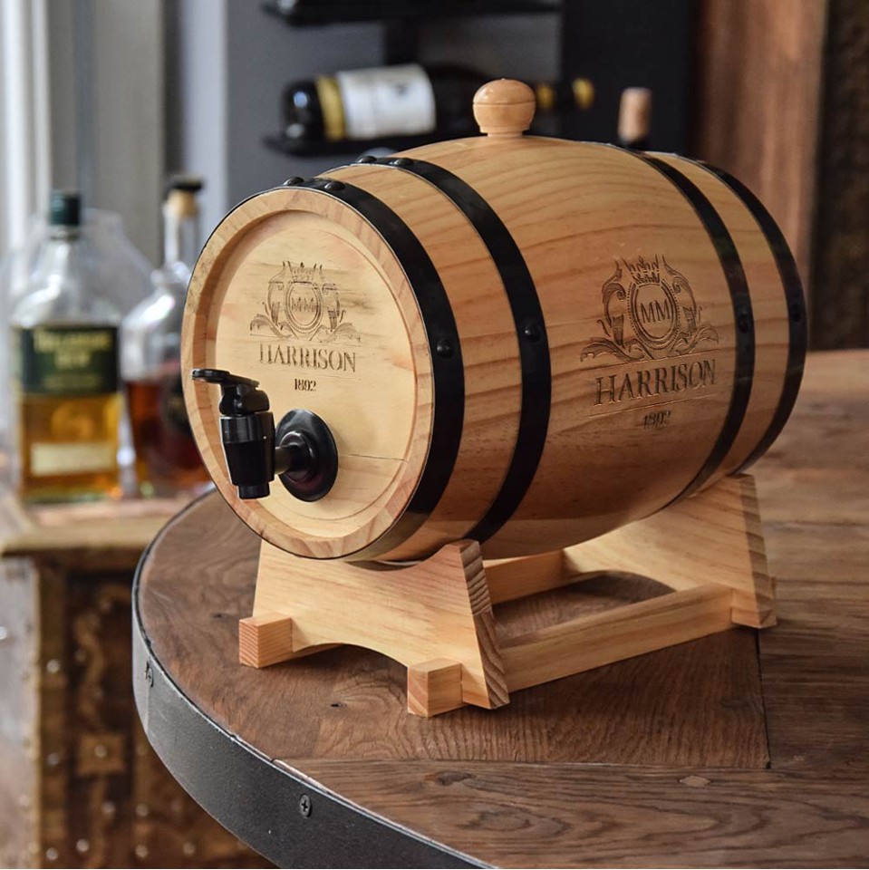 Wooden Barral Dispenser