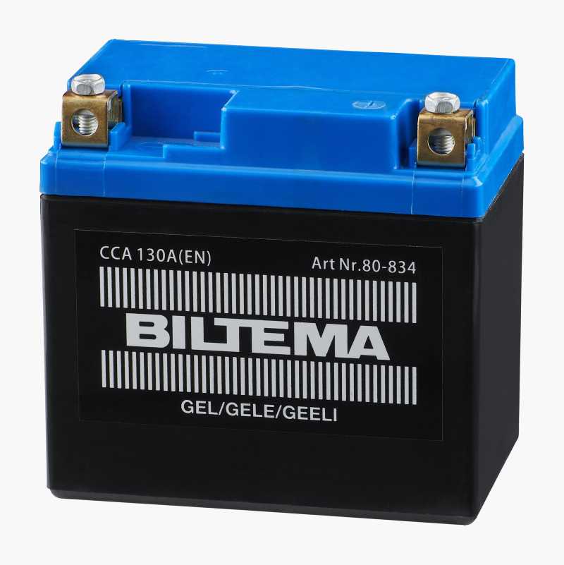 MC-batteri gelé, 12 V, 6 Ah, 113 x 70 x 105 mm