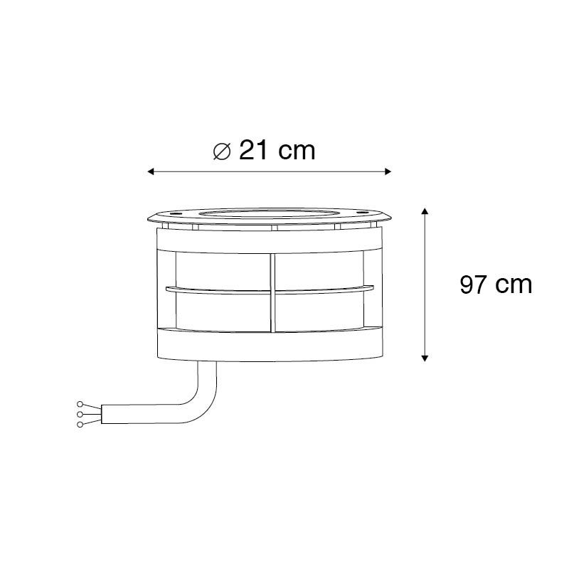 Moderne grondspot staal incl. LED 20W - Bridge