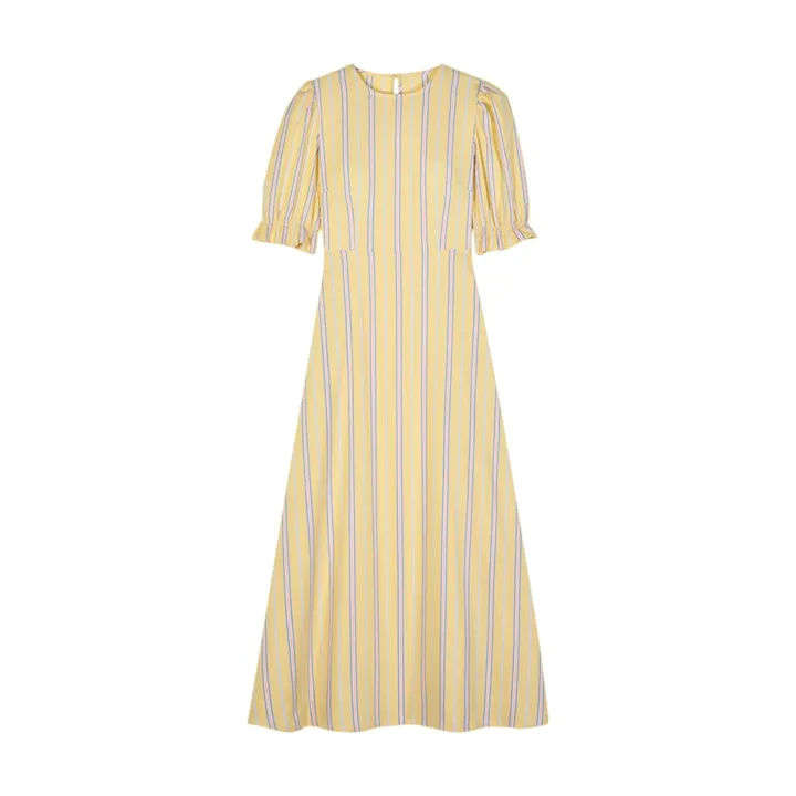 Maria de la Orden Robe Rhea Rayures | Jaune