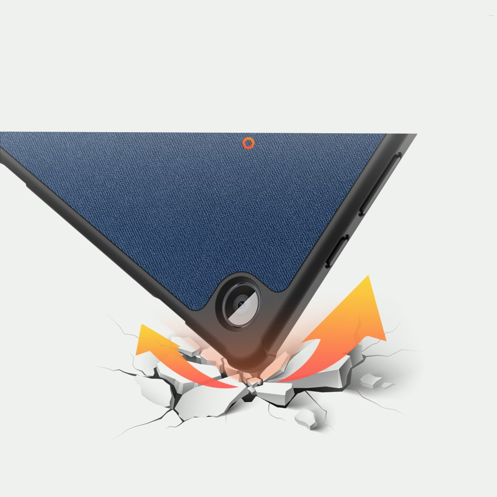 Samsung Galaxy Tab A9  Plus Tasche Smart Cover Hülle Stoff Design - Blau